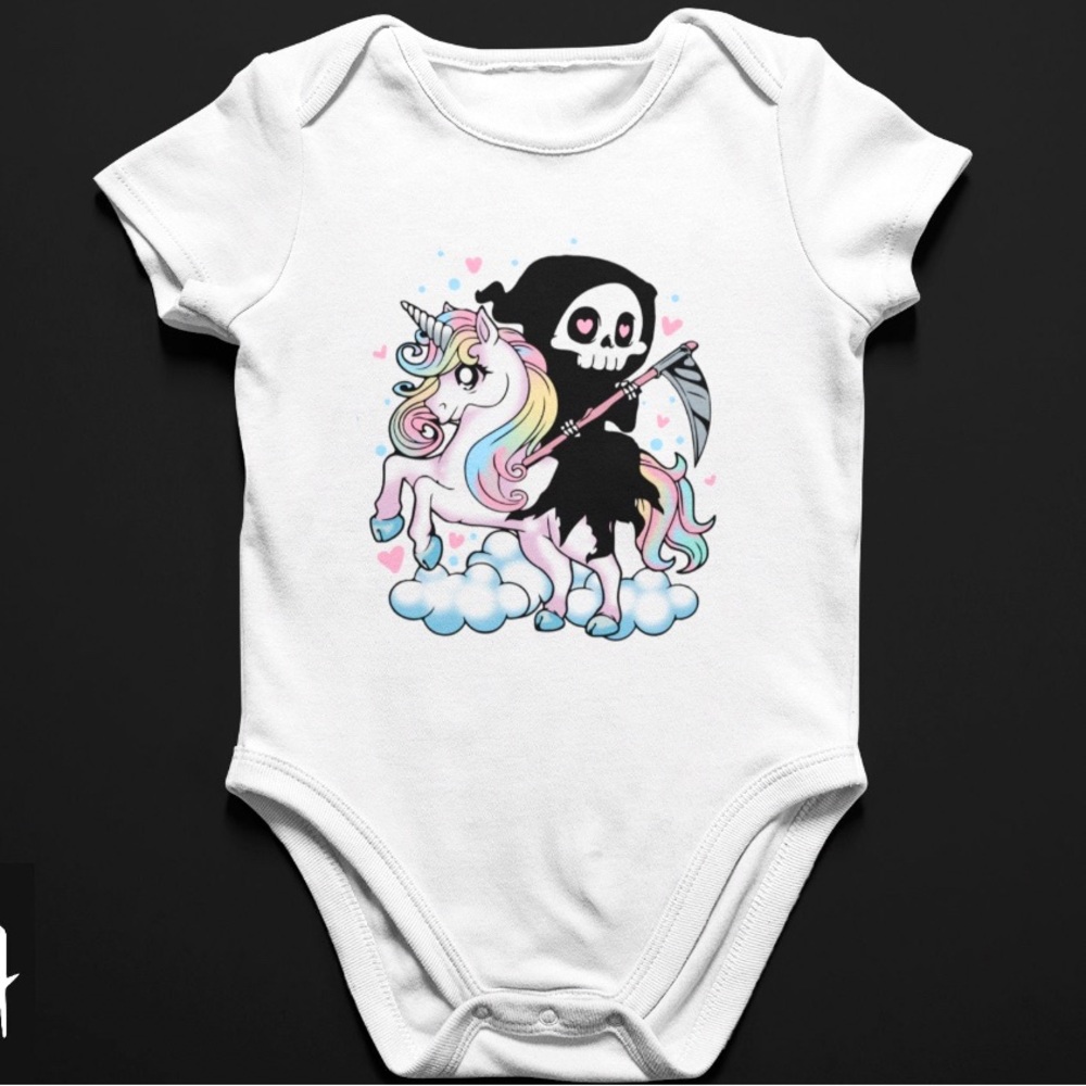 Reaper/Unicorn Baby Onesie